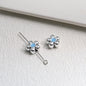Silver Cherry Blossom Acrylic Beads 12mm Enamel 50pcs 13
