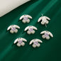 Bunny Holding Heart Rhinestone Beads 21mm Alloy Embeded 10pcs 3