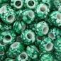 Flat Acrylic Beads 15mm Large Hole Printed Marbled 60pcs 10