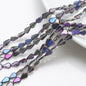 Electroplated Melon Seed Glass Beads 8mm 11mm Teardrop Iridescent 30pcs 7