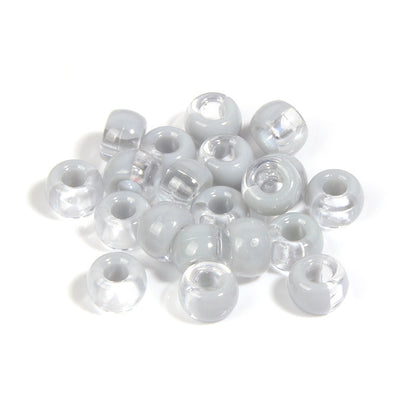 Clear Two-color Pony Beads 9mm Translucent Mixed Colors 200pcs 18