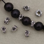 Alloy Rose Ring Spacer Beads 8mm Antique Silver 100pcs 2