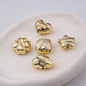 Metallic Wrinkle Heart Star Cube Clover Acrylic Beads Colorful 20pcs 6