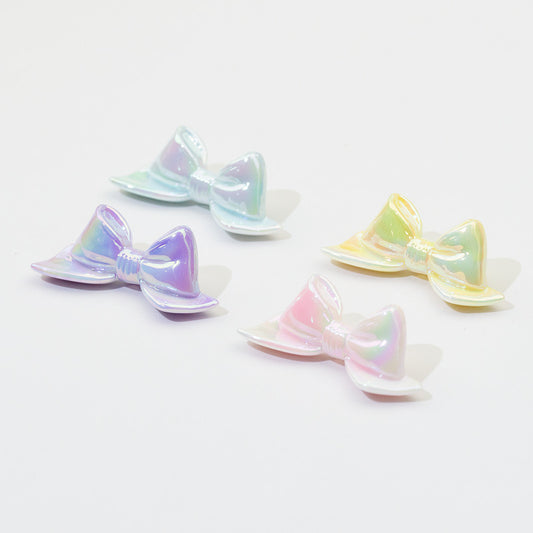 Glow Plating Butterfly Acrylic Beads 20x45mm Pearlescent Pastel 10pcs