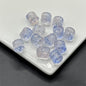 Electroplated Transparent Glass Beads 12mm Etched Rainbow Pattern 100pcs 18