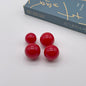 Opaque Bubblegum Beads 20mm Solid Color Glossy Mixed 113pcs 34