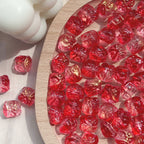 Vintage Lion-Like Glass Beads 12mm Pastel Etched Design 30pcs 12