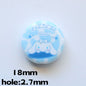 Disc Acrylic Beads 18mm Sanri Figures Pastel Mixed 20pcs 7