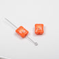Sun Pattern Square Acrylic Beads 14mm Colorful Candy Bag 20pcs 18