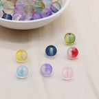 Frosted Glass Beads 8mm Soft Translucent Pastel Colors 50pcs 2