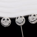 Smiley Face Bubblegum Rhinestone Beads 20mm Polymer Clay Full Rhinestones 6pcs 6