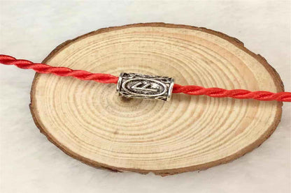 Tube Metal Beads Viking Note Patterned Silver Tone 100pcs 20