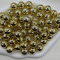 Plated Bubblegum Beads 20mm Metallic Mirror Finish Mixed Colors 20pcs 11