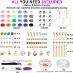 Heishi Clay Beads 6mm Polymer Colorful Mixed With Alphabets and Charms 1box 4800pcs 2