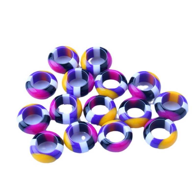 Plastic Round Spacer Beads 16mm Bright Color Combination 20pcs 4