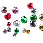 Plating Metal Faceted Acrylic Beads 10-16mm Earth Colors 100pcs 5