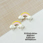 Painted Rainbow and Swing Plate Metal Beads 43mm 28mm Baking Finish 10pcs 4