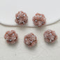 Embellished Flower Cluster Clay Beads 20mm Gradient Rose 10pcs 33