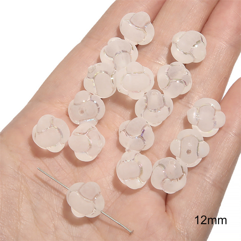 Semi-transparent Frosted Acrylic Beads Matte Finish Mixed Shapes 7