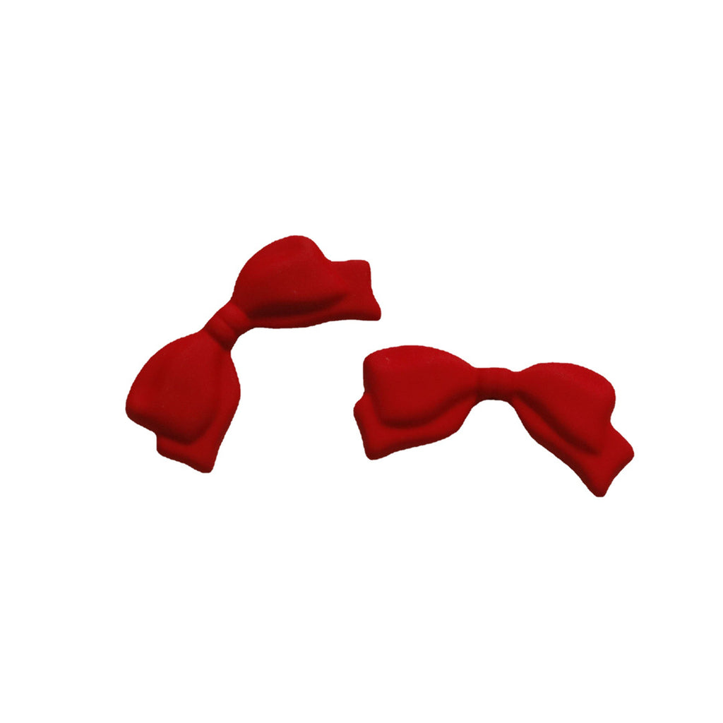Rubberized Spray Painted Sweet Bow Acrylic Beads 13x29mm 2pcs 5