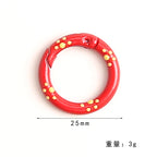 Zinc Alloy Trigger Spring Keyring Painted Kitten Paw 25mm 50pcs 3
