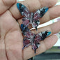 Transparent Swallowtail Acrylic Beads 25x45mm Colored Printing 100pcs 3