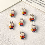 Character Metal Beads 18mm Hand Painted 3D Enamel Alloy 10pcs 2
