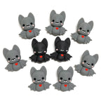 Silicone 3D Focal Beads Bat Rosy Cheeks Red Heart 20pcs 5