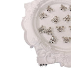 Chunky Butterfly Metal Beads 10mm Bright Silver Alloy 60pcs 5