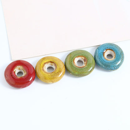 Ceramic Round Spacer Beads 20mm Antique Fambe Glaze 20pcs 4