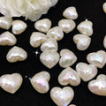 Pearl Faceted Heart Acrylic Beads 19mm Iridescent Plating 20pcs 4
