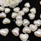 Pearl Faceted Heart Acrylic Beads 19mm Iridescent Plating 20pcs 4