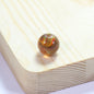 Lampwork Glass Beads Round 12/14mm Transparent Phoenix Tail Gold Foil 5pcs 12