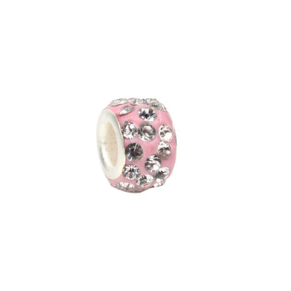 Rhinestone Spacer Clay Beads 7x11mm Chunky Large Hole 100pcs 29