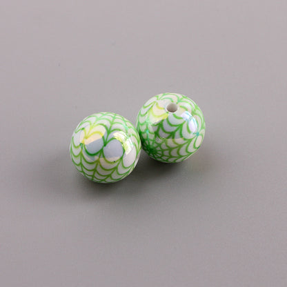 Plating Spider Web Acrylic Beads 15mm Halloween Glossy 50pcs 11