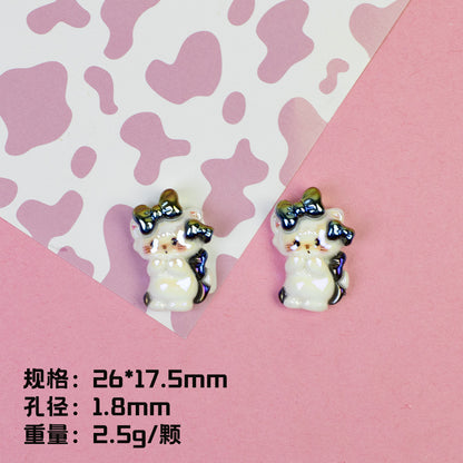 Plating Adorable Mikko Series Resin Beads Cute Character 20pcs 10