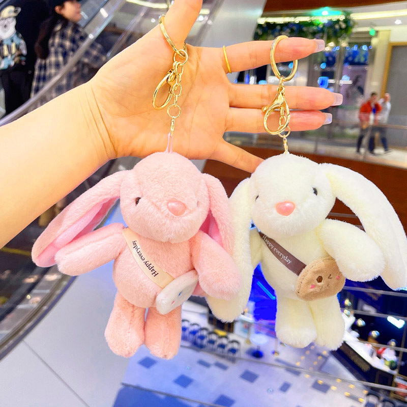 Plush Bunny Keychain Long Ear Soft Pastel Colors 2