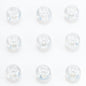 Glass Smooth Spacer Beads 8mm 10mm Large Hole Electroplated 50pcs 10