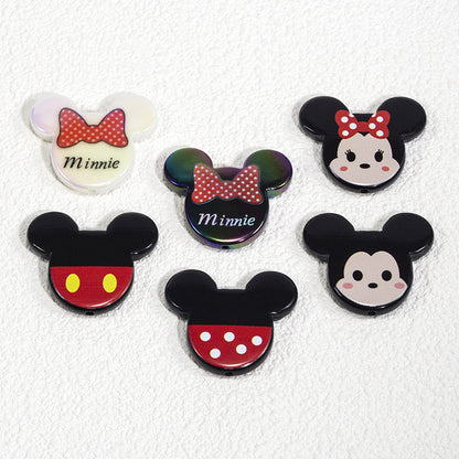 Flat Mickey Minnie Acrylic Beads 40mm Double-Sided 10pcs 3