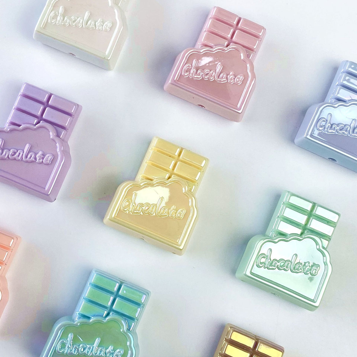 UV Plating Macaron Acrylic Beads 27-31mm Chocolate Colored 50pcs 4