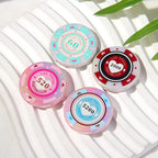 Chip Card Flat Acrylic Beads 32mm Colorful Printed 10pcs 2