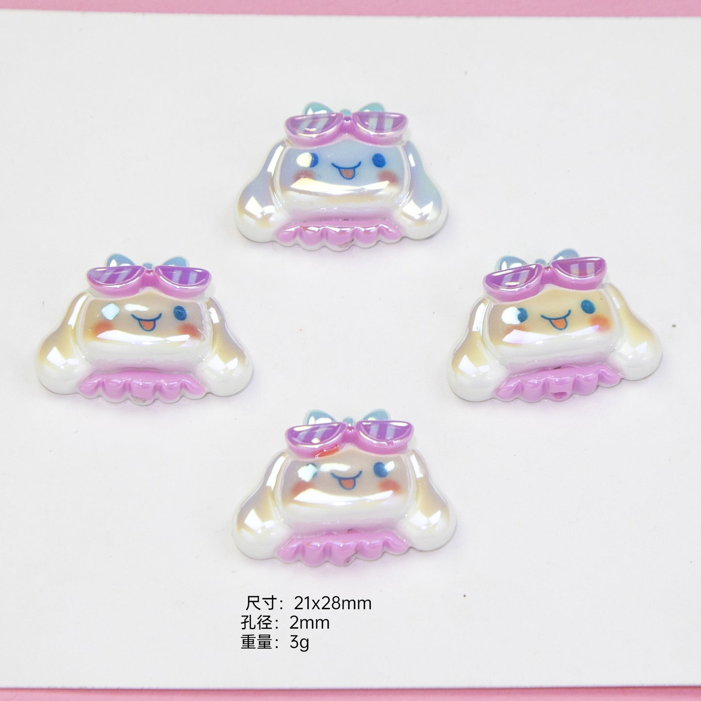 Glossy Resin Beads Swimming Sanrio Characters 2mm Hole 10pcs 6