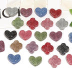 Glitter Heart Clover Acrylic Beads 19mm Sparkling Mixed 50pcs 3
