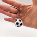 PVC Sports Ball Keychain Creative Simulation Football Basketball Tennis Rugby 6
