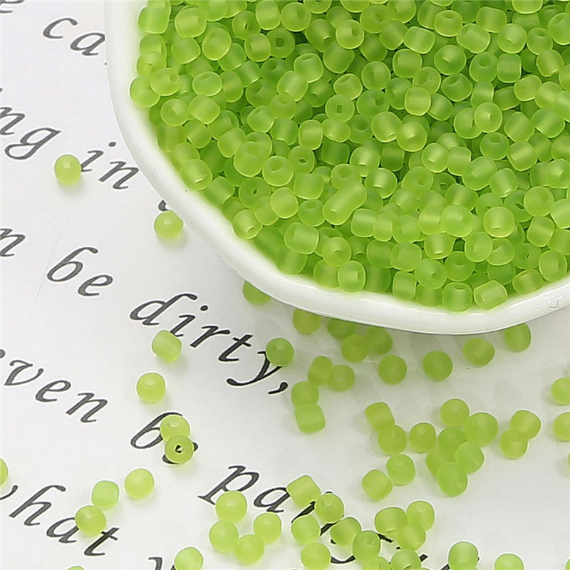 Frosted Transparent Seed Glass Beads 3mm Mixed Colors 1400pcs 4