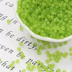 Frosted Transparent Seed Glass Beads 3mm Mixed Colors 1400pcs 4