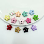 Star Metal Beads 13mm Glossy Painted Smiley Face 10pcs 3