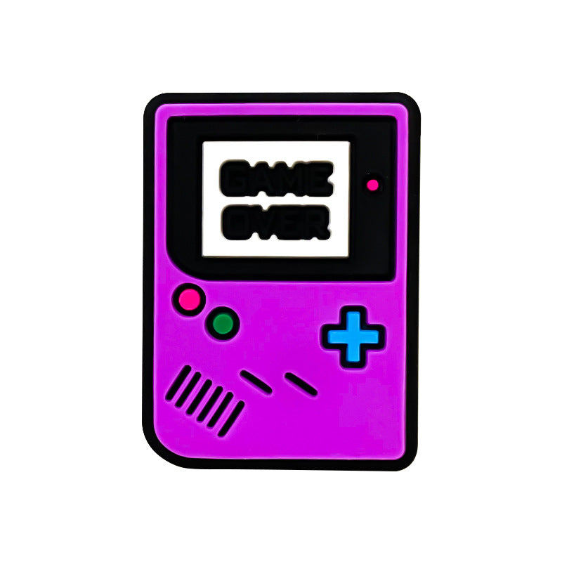 Silicone Focal Beads Nostalgic Handheld Game Console Game Over Text 20pcs 11