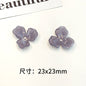 Three-Petal Flower Acrylic Beads 23mm Translucent Mixed Colors 100pcs 4
