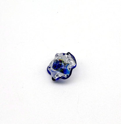 Lampwork Glass Beads Mushroom 15mm Hand Painted Colorful 10pcs 15